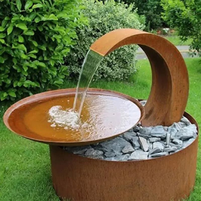 <h3>outdoor water fountain--AHL Corten Steel</h3>
